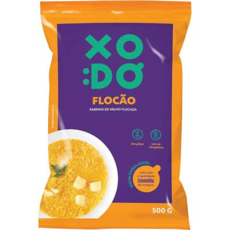 Flocão Farinha de Milho Flocada Xodó - Pacote 500g